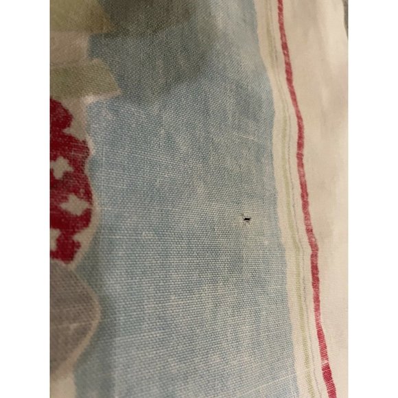 Vintage Cotton Linen Tablecloth Black Americana 48" x 52" 1939s - 1950s - Picture 6 of 11